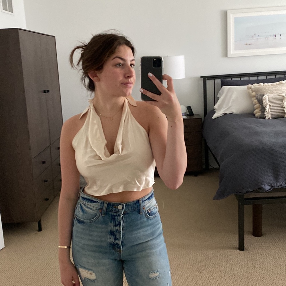 ZARA CHAMPAGNE SATIN - Picture 4 of 5